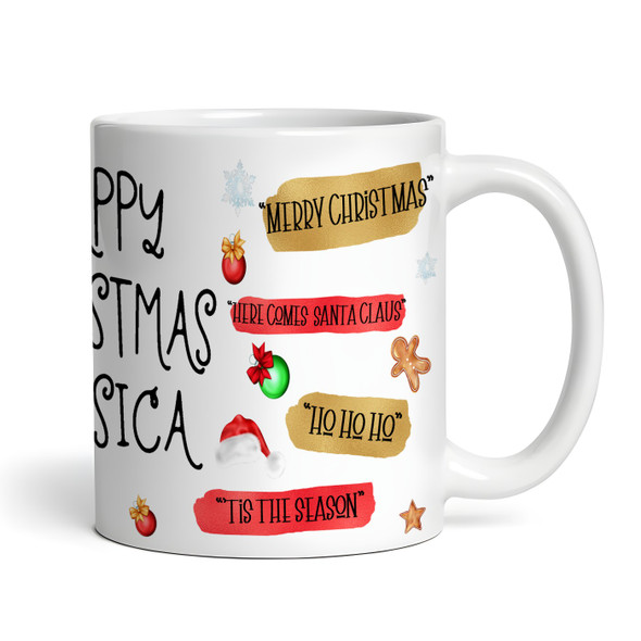 Christmas Sayings Christmas Gift Tea Coffee Cup Personalised Mug