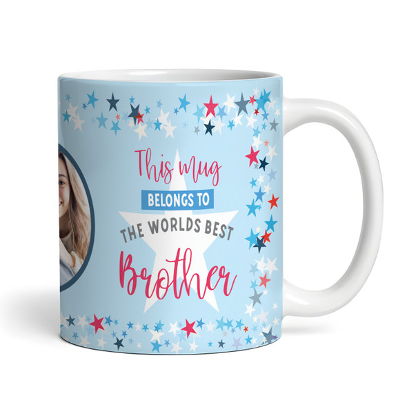 Worlds Best Brother Gift For Brother Star Photo Tea Coffee Cup Personalised Mug