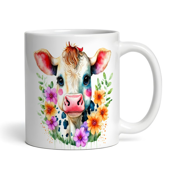 Cute Funny Moody Before Tea Colourful Cow Tea Coffee Cup Gift Personalised Mug