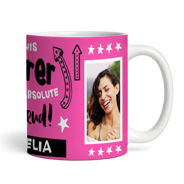 Gift For Carer Legend Photo Pink Tea Coffee Cup Personalised Mug