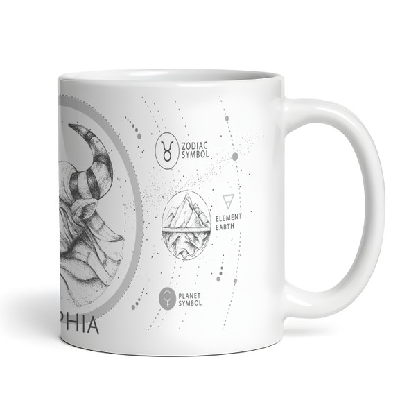 Taurus Zodiac Sign Birthday Gift Tea Coffee Cup Personalised Mug