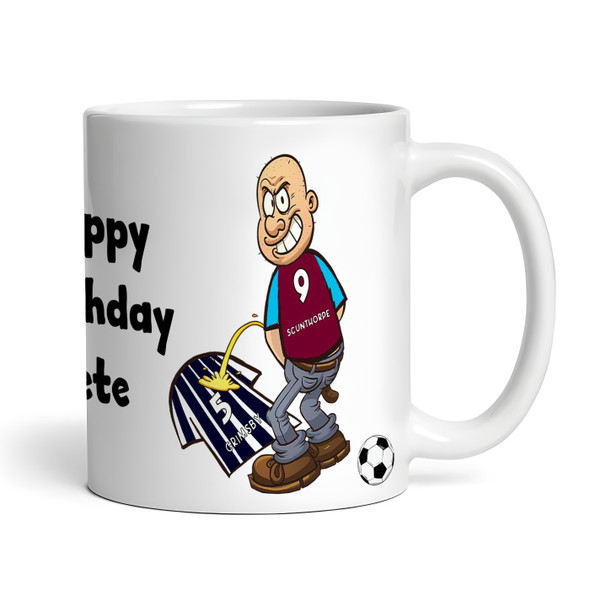 Scunthorpe Weeing On Grimsby Funny Football Gift Team Rivalry Personalised Mug
