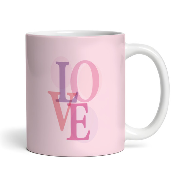 Pink Love Line Art Gift for Husband Wife Boyfriend Girlfriend Personalised Mug