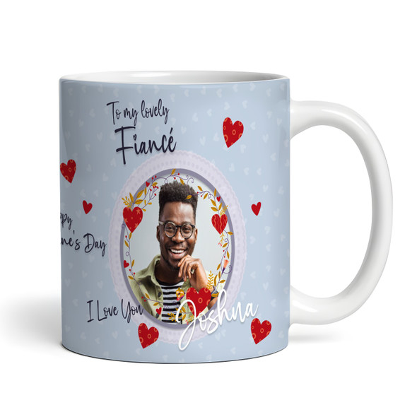 Gift For Fiancé Love Hearts Photo Valentine's Day Gift Personalised Mug