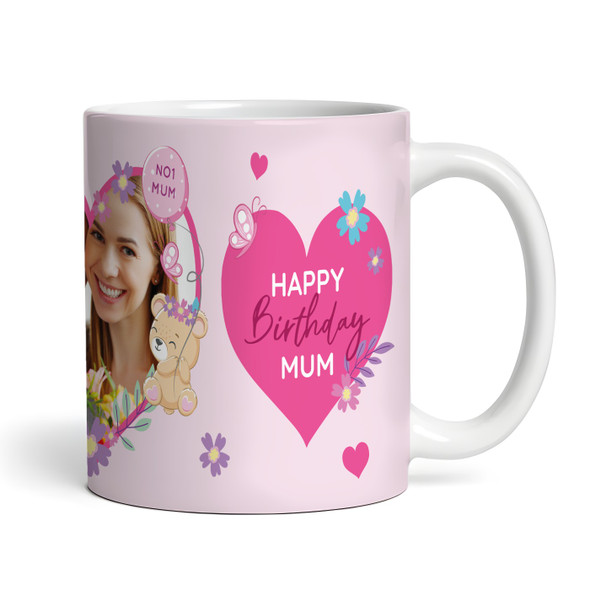 Birthday Gift Heart Bear Photo Mum Personalised Mug
