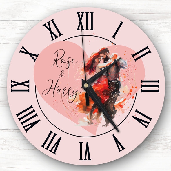 Dancing Couple Anniversary Birthday Valentine's Gift Personalised Clock