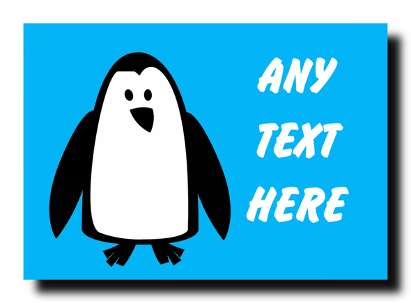 Blue Penguin Personalised Jumbo Magnet