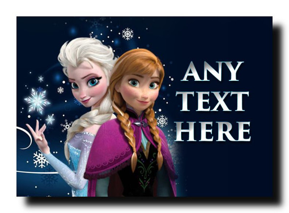 Anna And Elsa Frozen Personalised Jumbo Magnet