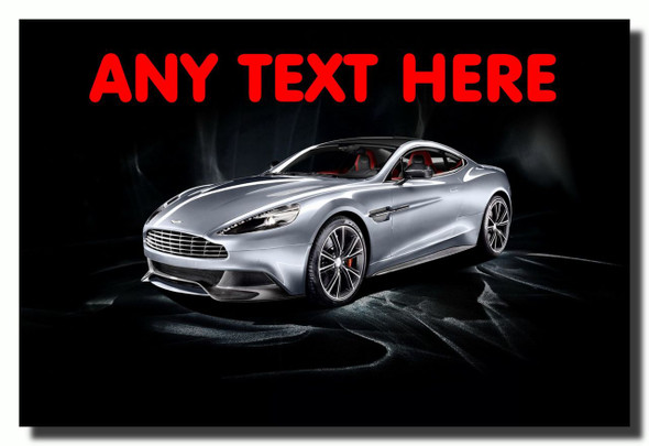 Aston Martin Vanquish Car Personalised Jumbo Fridge Magnet