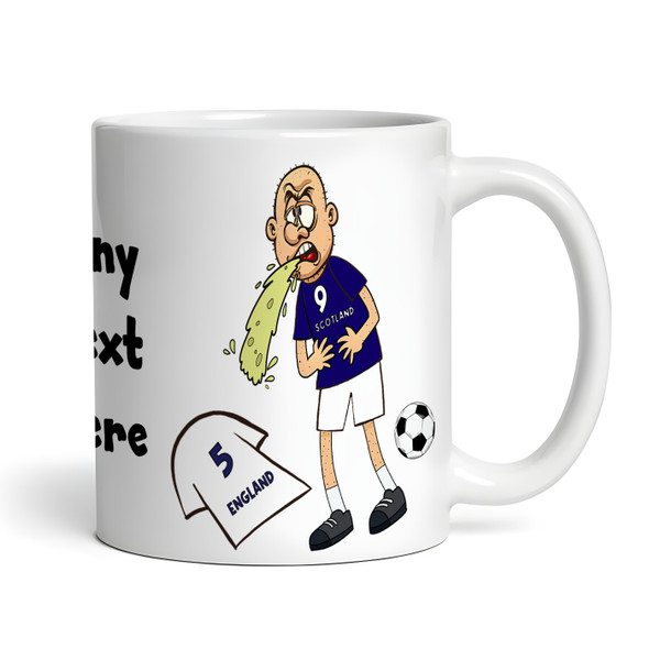 Scotland Vomiting On England Funny Football Gift Team Rivalry Personalised Mug