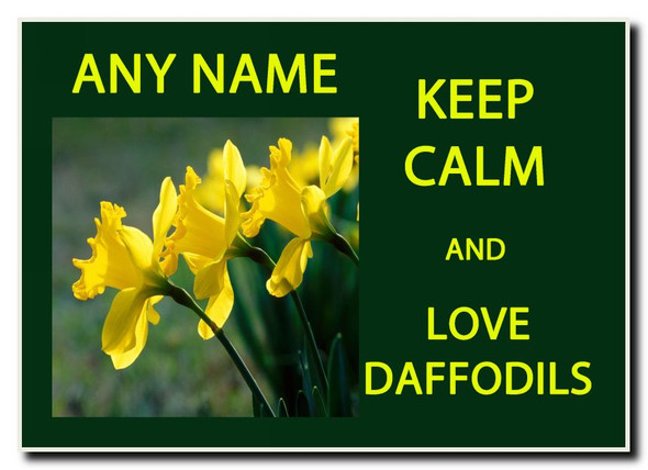 Keep Calm And Love Daffodils Personalised Jumbo Magnet