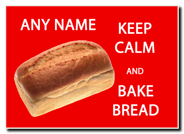 Keep Calm And Bake Bread Personalised Jumbo Magnet