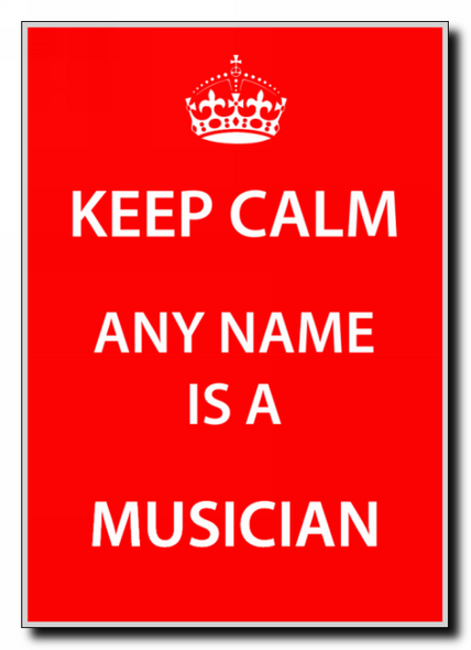 Musician Personalised Keep Calm Jumbo Magnet