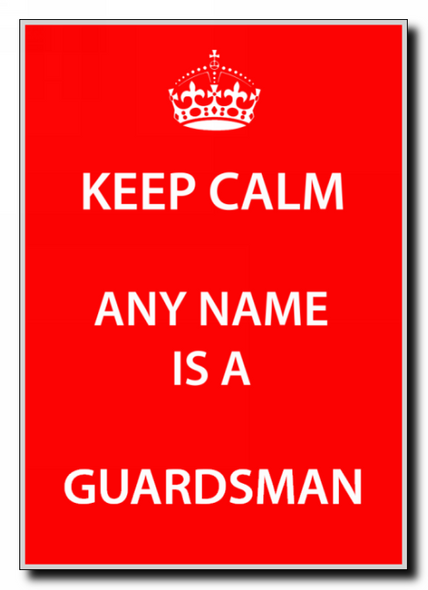 Guardsman Personalised Keep Calm Jumbo Magnet