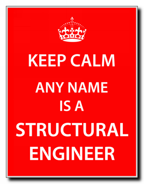 Structural Engineer Personalised Keep Calm Jumbo Magnet