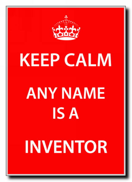 Inventor Personalised Keep Calm Jumbo Magnet