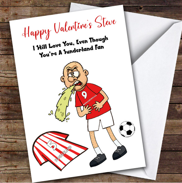 Middlesborough Vomiting On Sunderland Funny Sunderland Football Valentine's Card