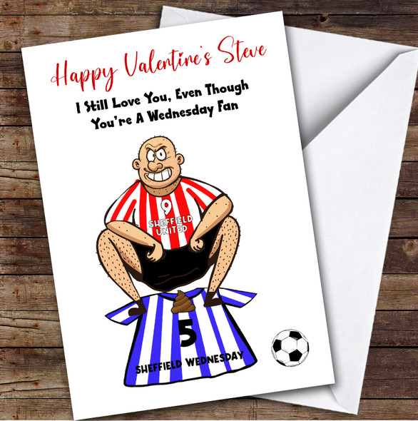 United Shitting On Wednesday Funny Wednesday Football Fan Valentine's Card