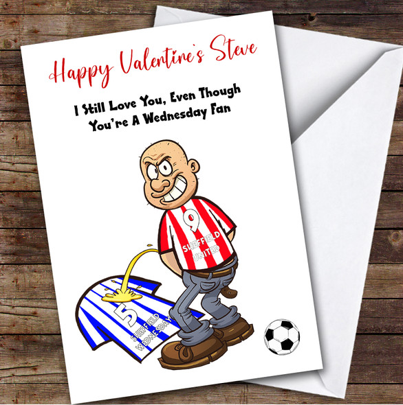 United Weeing On Wednesday Funny Wednesday Football Fan Valentine's Card