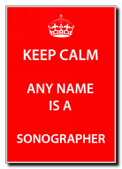 Sonographer Personalised Keep Calm Jumbo Magnet