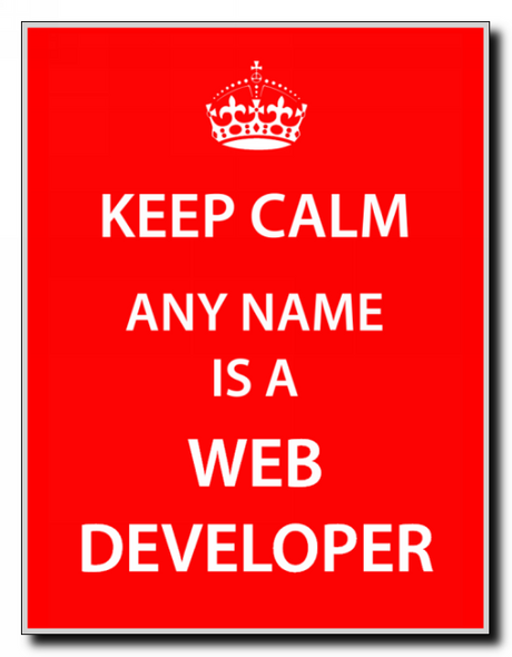 Web Developer Personalised Keep Calm Jumbo Magnet
