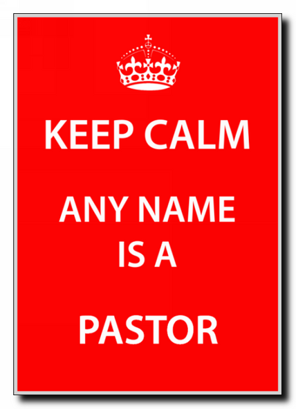 Pastor Personalised Keep Calm Jumbo Magnet