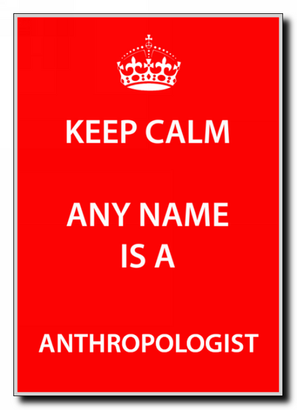 Anthropologist Personalised Keep Calm Jumbo Magnet