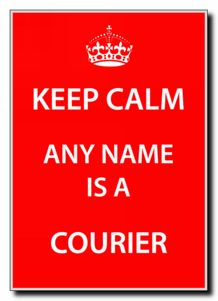 Courier Personalised Keep Calm Jumbo Magnet