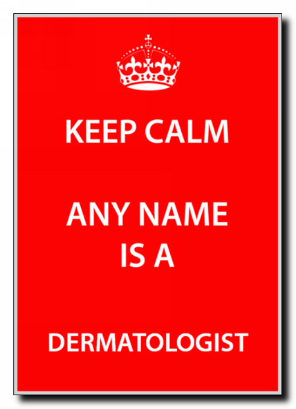 Dermatologist Personalised Keep Calm Jumbo Magnet