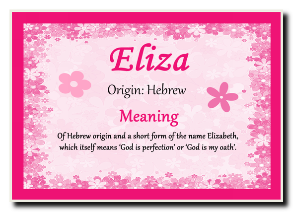 Eliza Personalised Name Meaning Jumbo Magnet