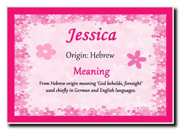 Jessica Personalised Name Meaning Jumbo Magnet