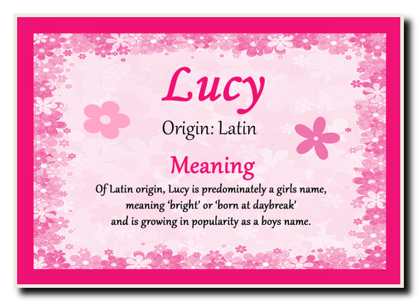 Lucy Personalised Name Meaning Jumbo Magnet