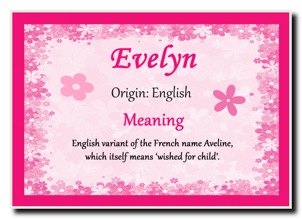 Evelyn Personalised Name Meaning Jumbo Magnet