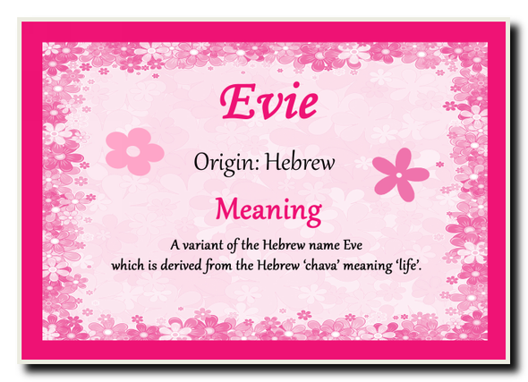 Evie Personalised Name Meaning Jumbo Magnet