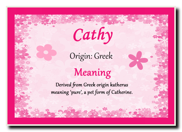 Cathy Personalised Name Meaning Jumbo Magnet