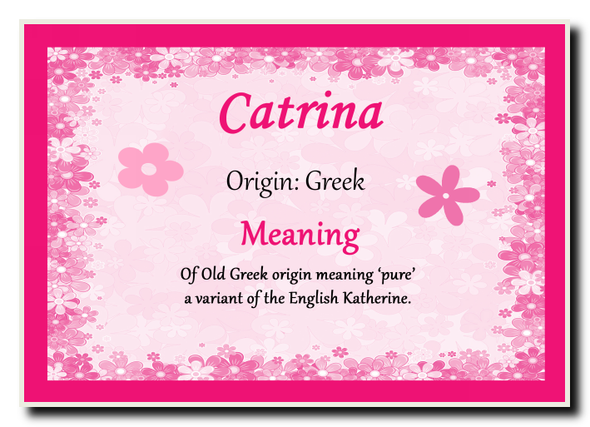Catrina Personalised Name Meaning Jumbo Magnet