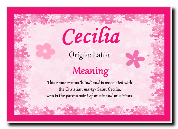 Cecilia Personalised Name Meaning Jumbo Magnet