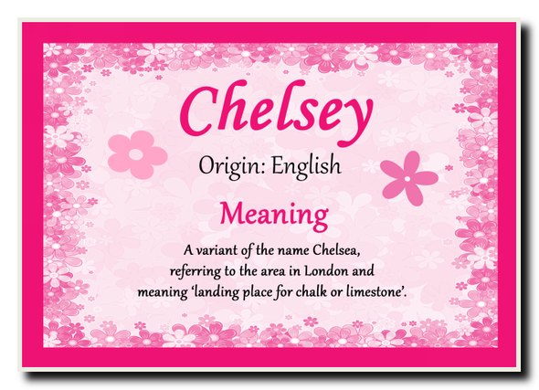 Chelsey Personalised Name Meaning Jumbo Magnet