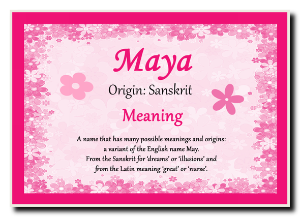 Maya Personalised Name Meaning Jumbo Magnet