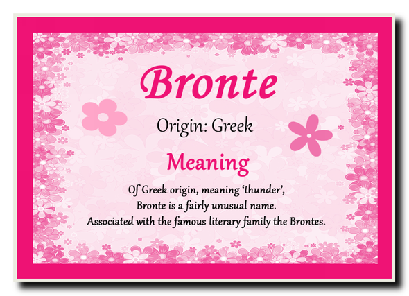 Bronte Personalised Name Meaning Jumbo Magnet