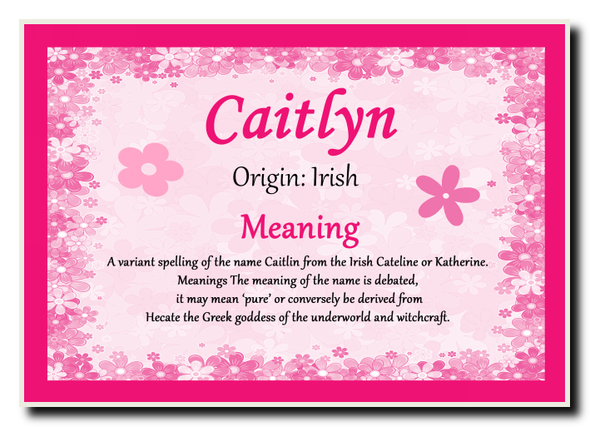 Caitlyn Personalised Name Meaning Jumbo Magnet