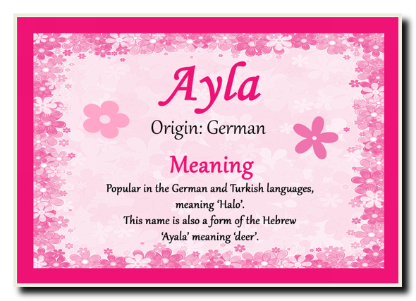 Ayla Personalised Name Meaning Jumbo Magnet