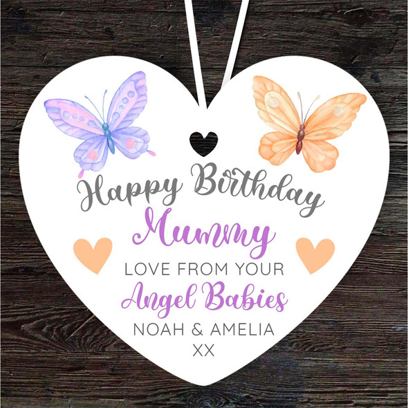 Butterfly Angel Babies Birthday Memorial Keepsake Gift Heart Custom Ornament