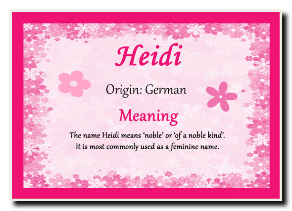 Heidi Personalised Name Meaning Jumbo Magnet