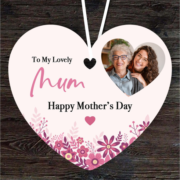 Lovely Mum Heart Photo Frame Mother's Day Gift Heart Personalised Ornament