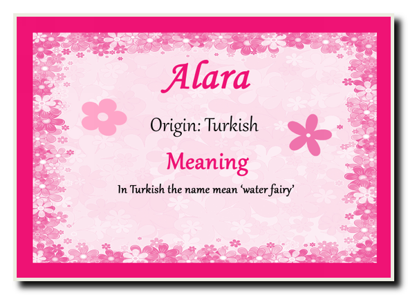 Alara Personalised Name Meaning Jumbo Magnet