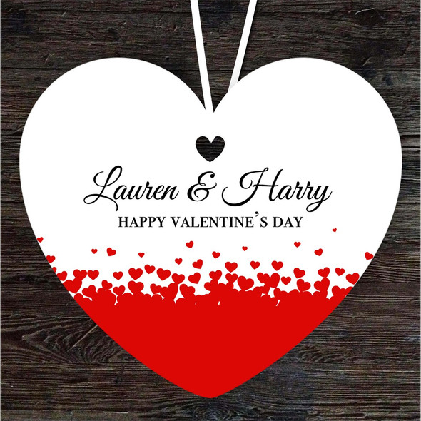 Red Hearts Valentine's Day Gift Heart Personalised Hanging Ornament