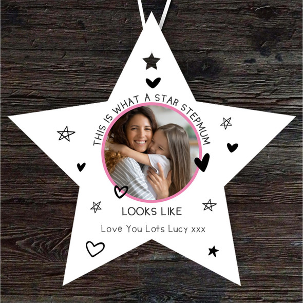 This Is What A Star Gift For Stepmum Looks Photo Personalised Hanging Ornament