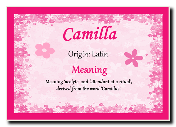 Camilla Personalised Name Meaning Jumbo Magnet