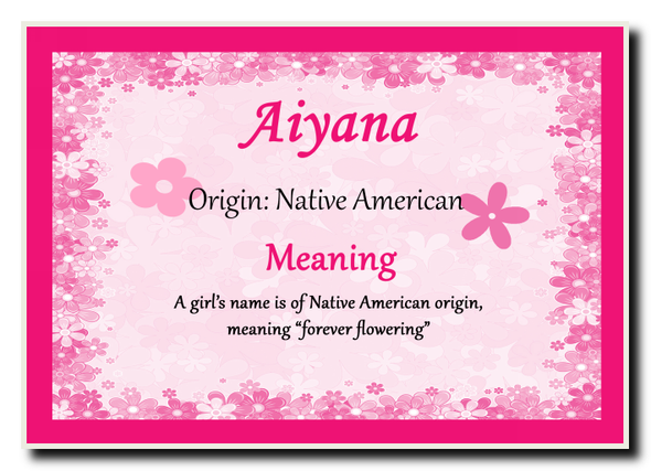 Aiyana Personalised Name Meaning Jumbo Magnet